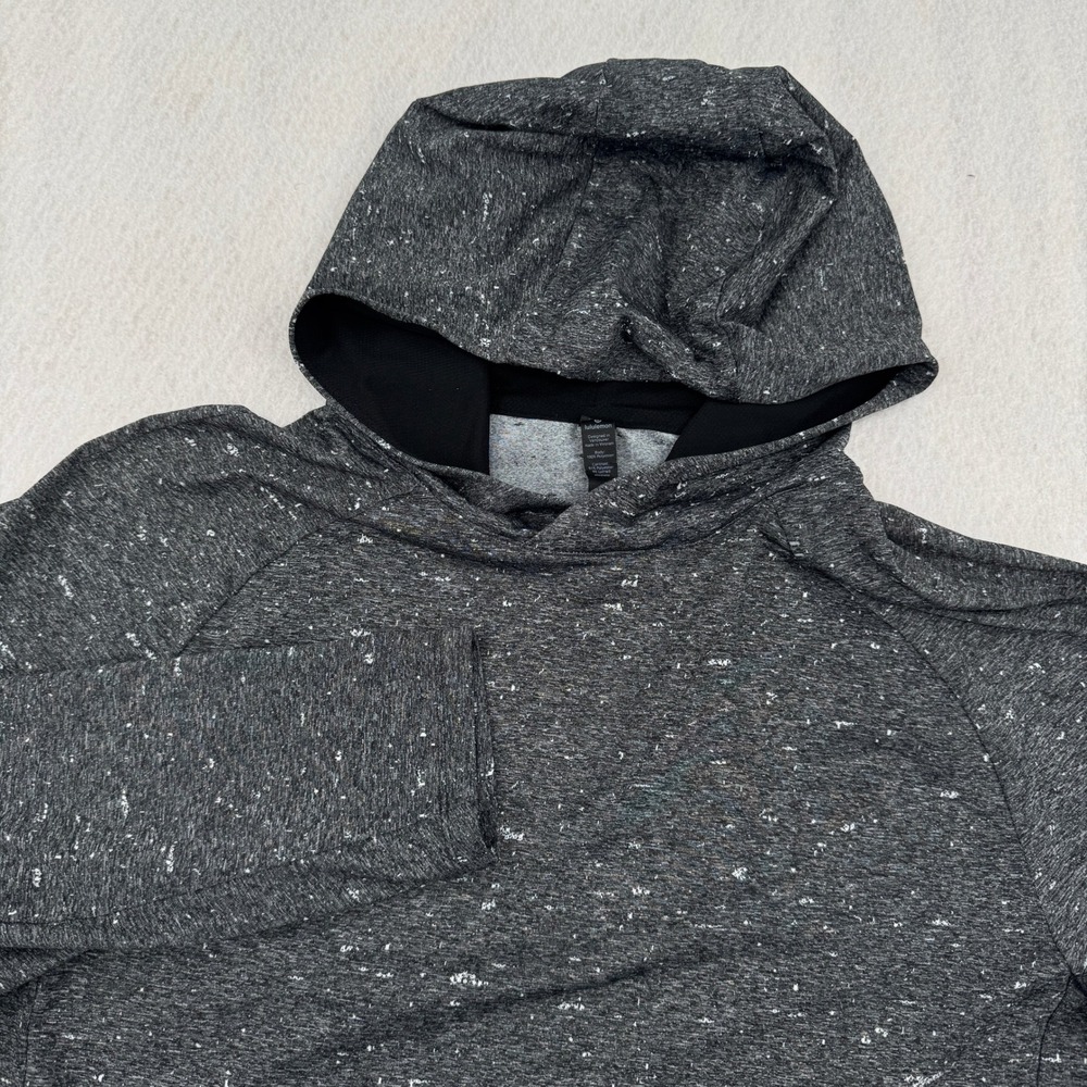 Lululemon Mens Gray Space Dye Activewear Hoodie Size L Long Sleeve Pullover